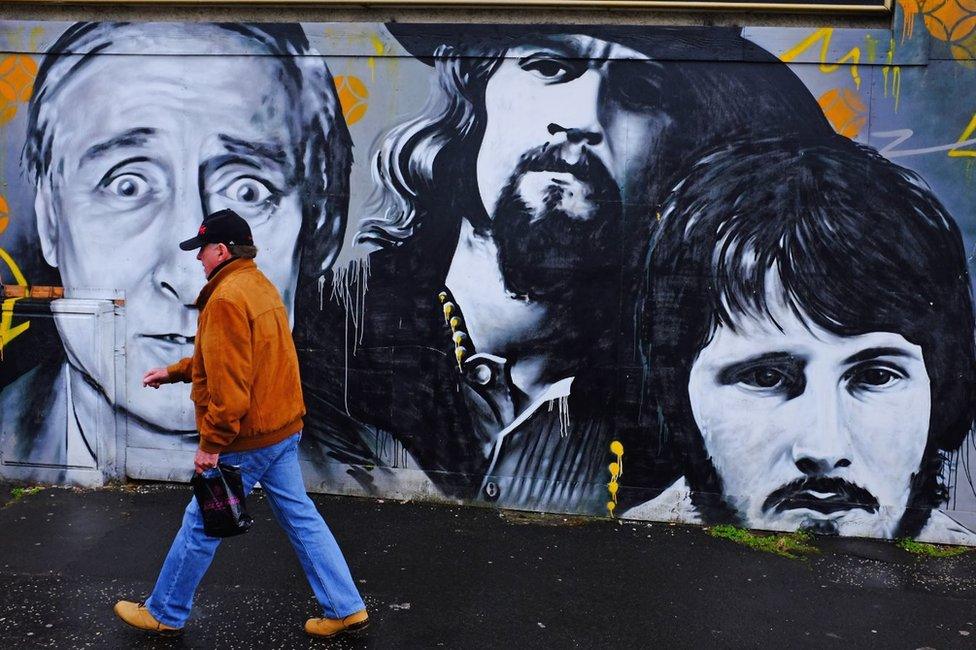 Mural at Clutha Bar in Glasgow