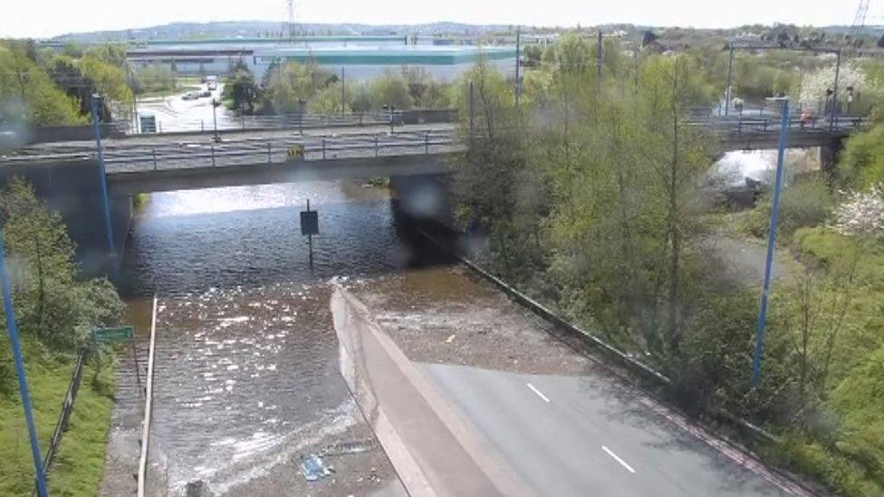 Flooding at Black Country New Road