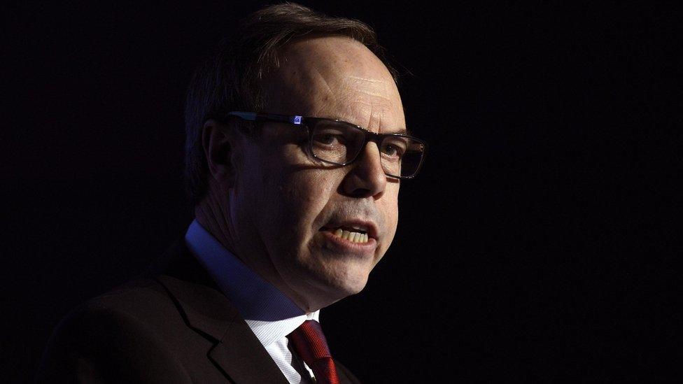 DUP deputy leader Nigel Dodds speaking at the party's election manifesto event