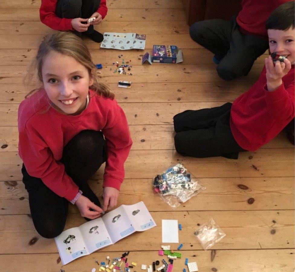 Children at All Saints Primary School in Laxfield