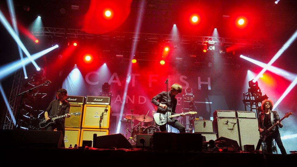 Catfish and the Bottlemen on stage in Reading