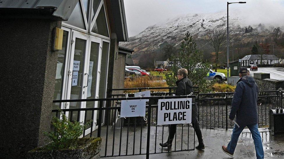 Voters at Crianlarich Village Hall