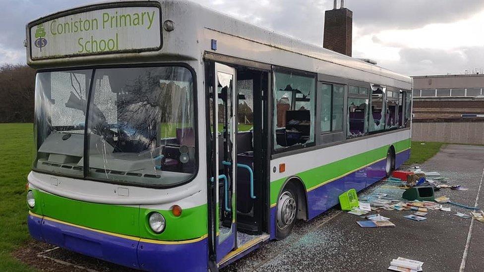 Coniston Primary School reading bus