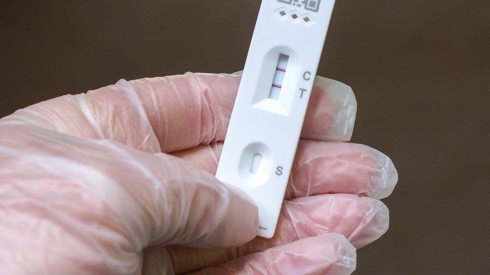 A positive coronavirus test