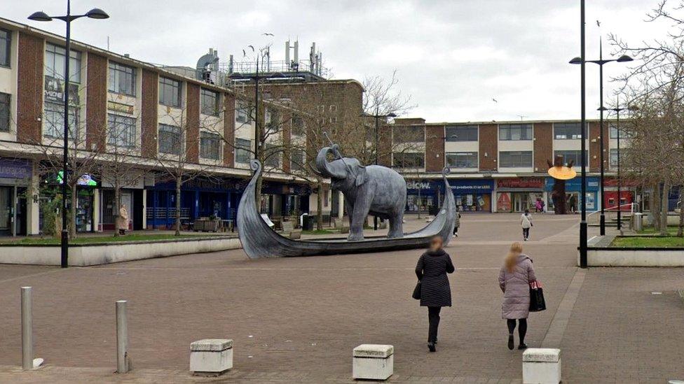 General view of Kirkby town centre