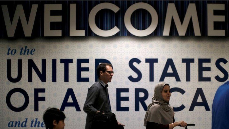 International passengers at Washington Dulles International Airport