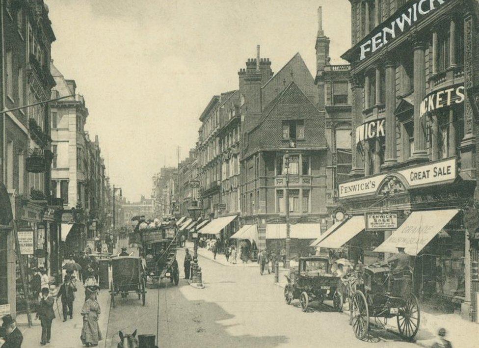 Picture of Fenwick's store on Bond Street from the 1890s