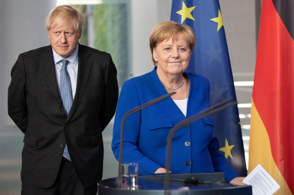 Boris Johnson and Angela Merkel