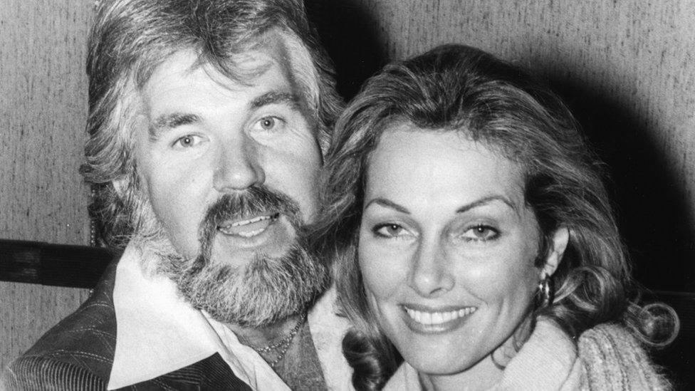 Kenny Rogers and then wife Marianne Gordon in 1977