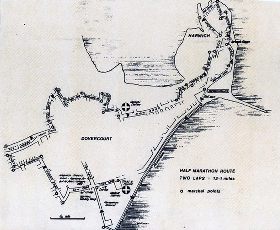 The old route of the Harwich Half Marathon