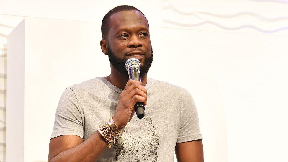 Pras Michel of the Fugees onstage during RollingOut 2018 Ride Conference.