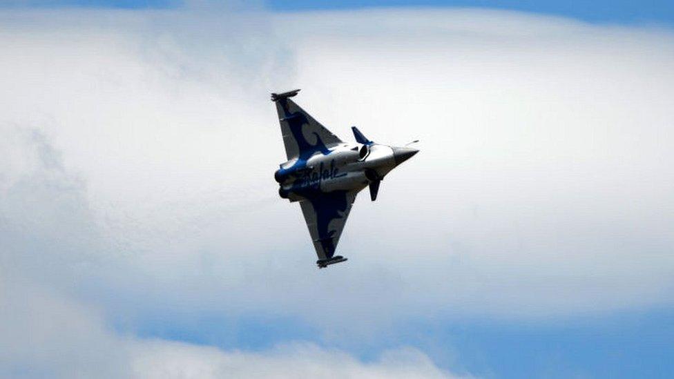 A Dassault Aviation Rafale jet at the 2017 International Paris Air Show