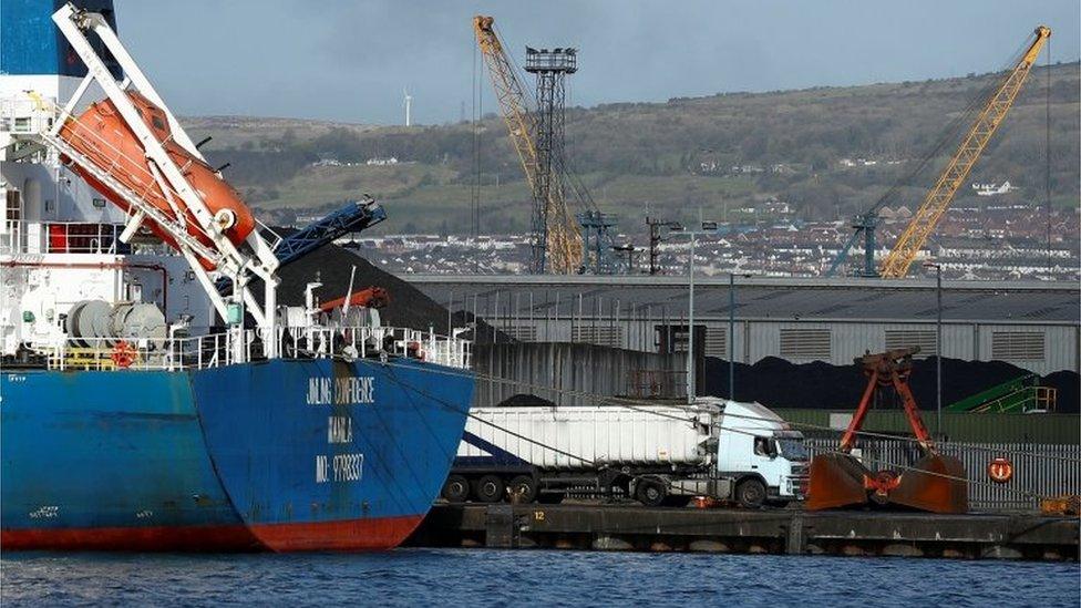 Belfast harbour in Northern Ireland