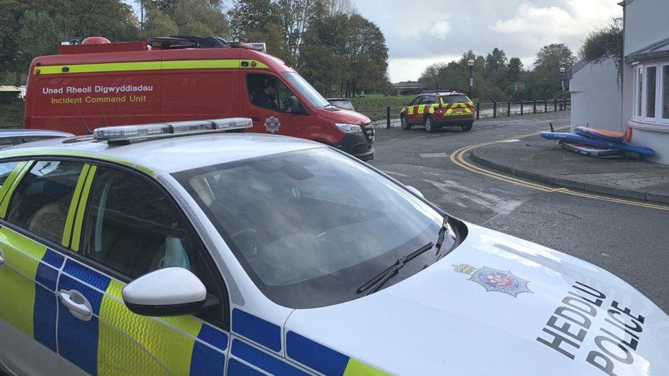 Emergency vehicles in Haverfordwest