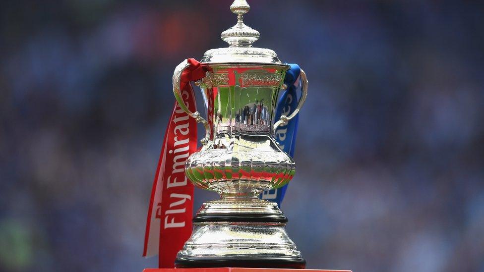 Ribbons on the FA cup