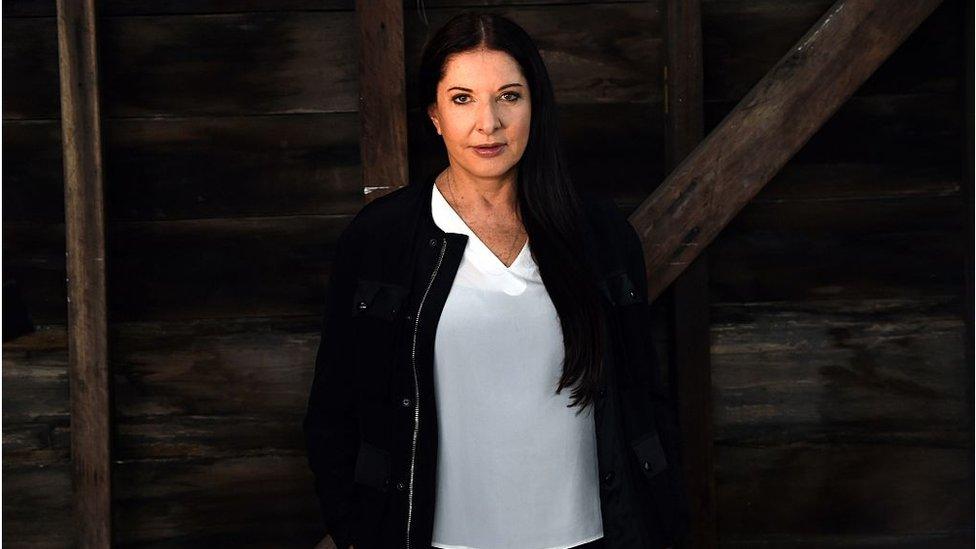 Marina Abramovic at a press call in Sydney, Australia