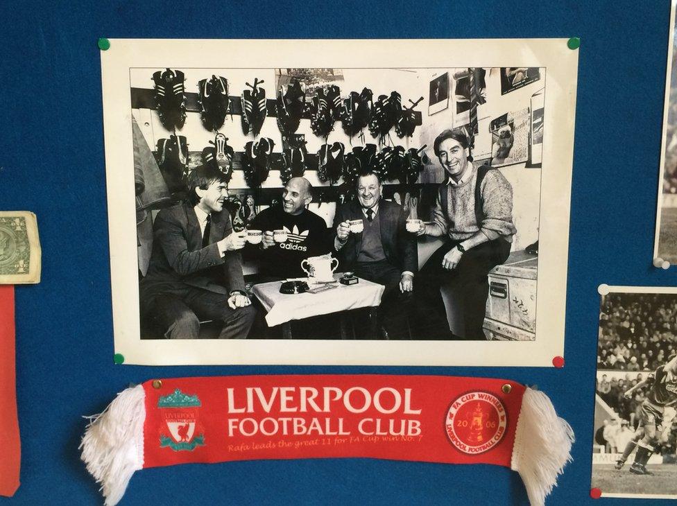 A photo in the Anfield Wrap offices