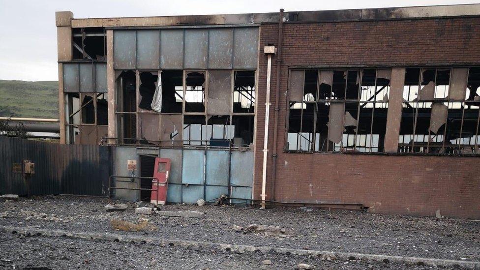 Some of the buildings near where the blast took place