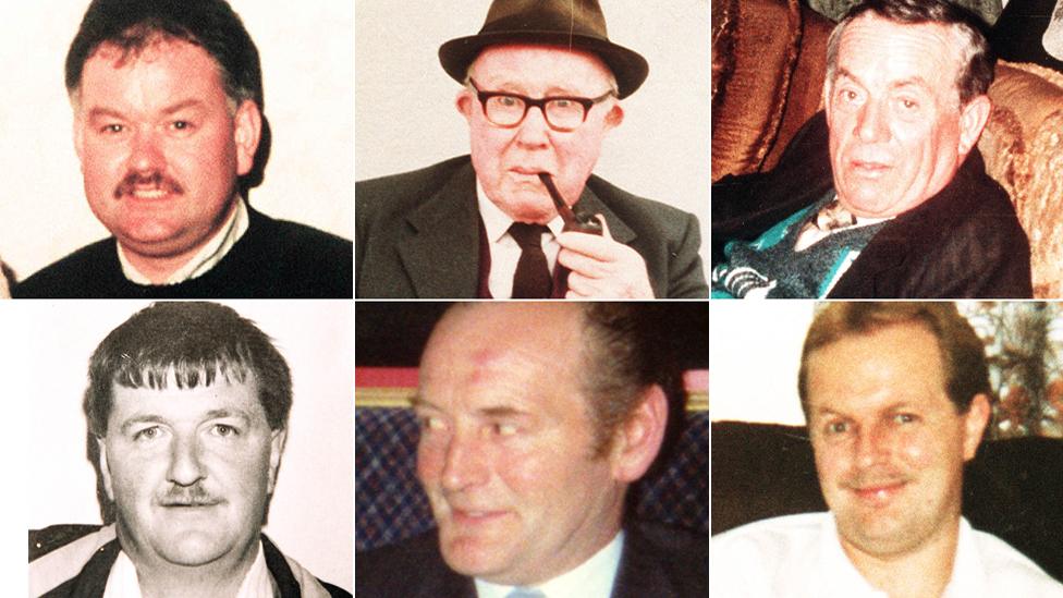 The six men who died when UVF gunmen attacked the Heights Bar in Loughinisland