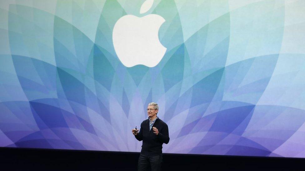 Tim Cook at the Apple Watch launch, March 2015