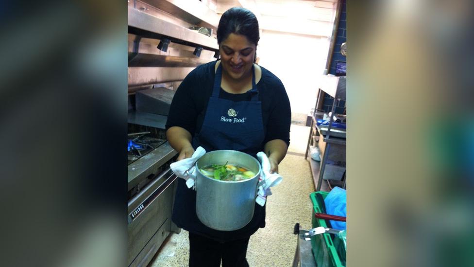 Joshna Maharaj in the kitchen