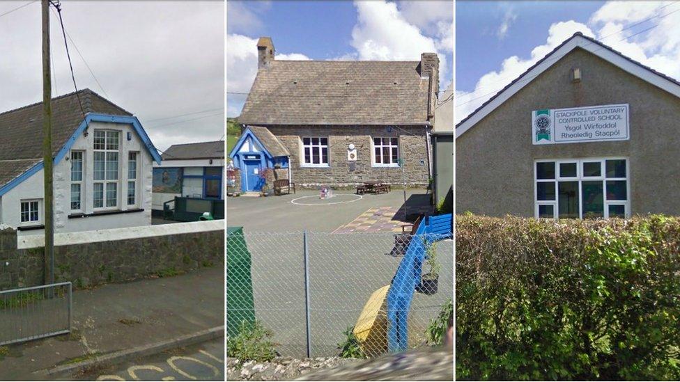 Orielton CP School, Angle VC School, Stackpole VC School