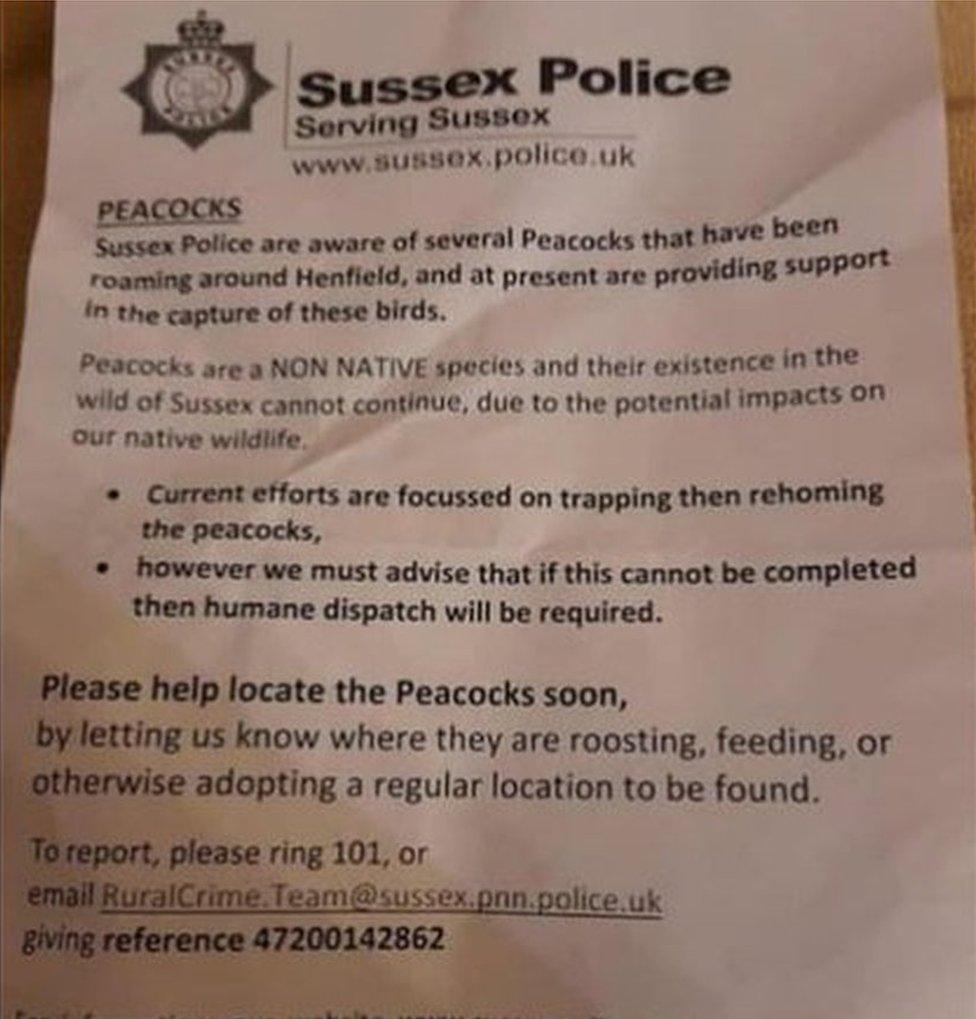 The police notice