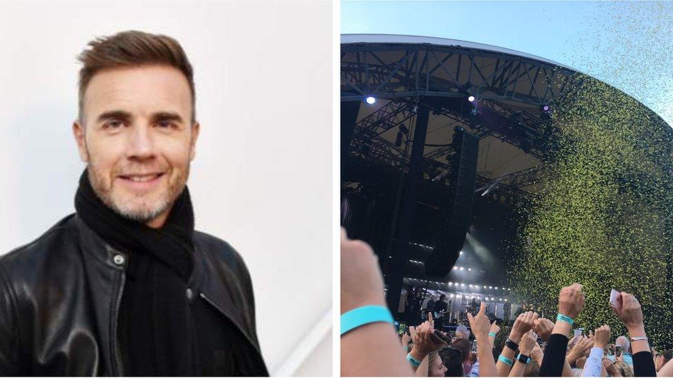 Gary Barlow and ticker tape