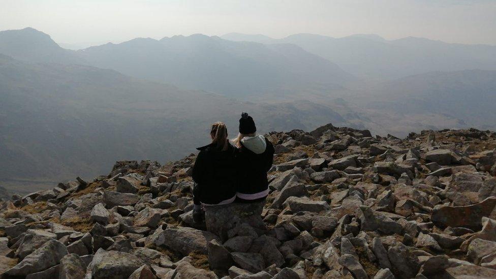 April and Ashleigh Charlesworth climbed Scafell Pike