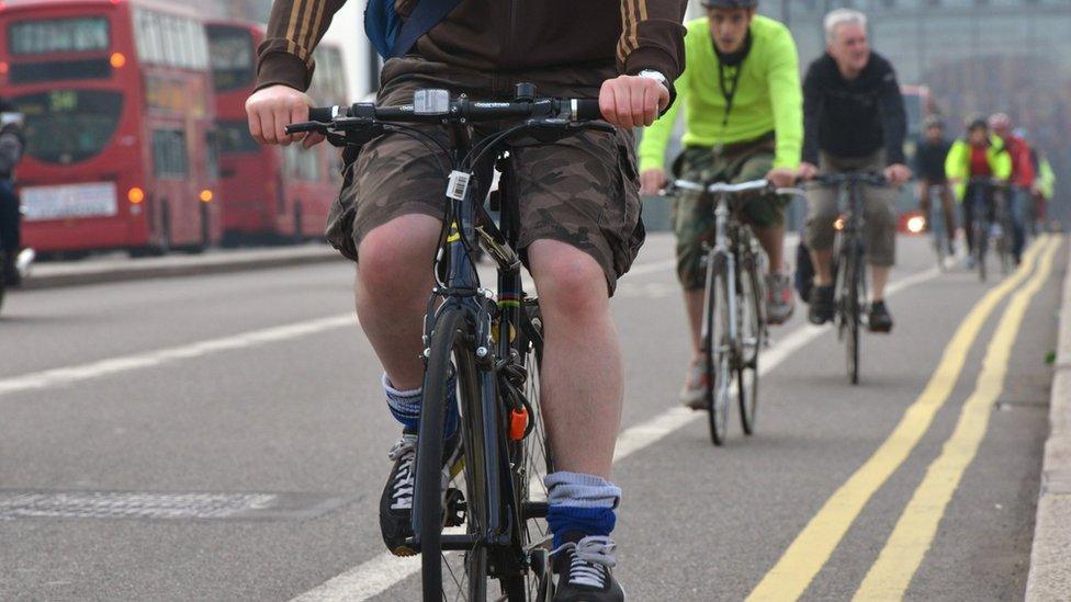 Cyclists in London