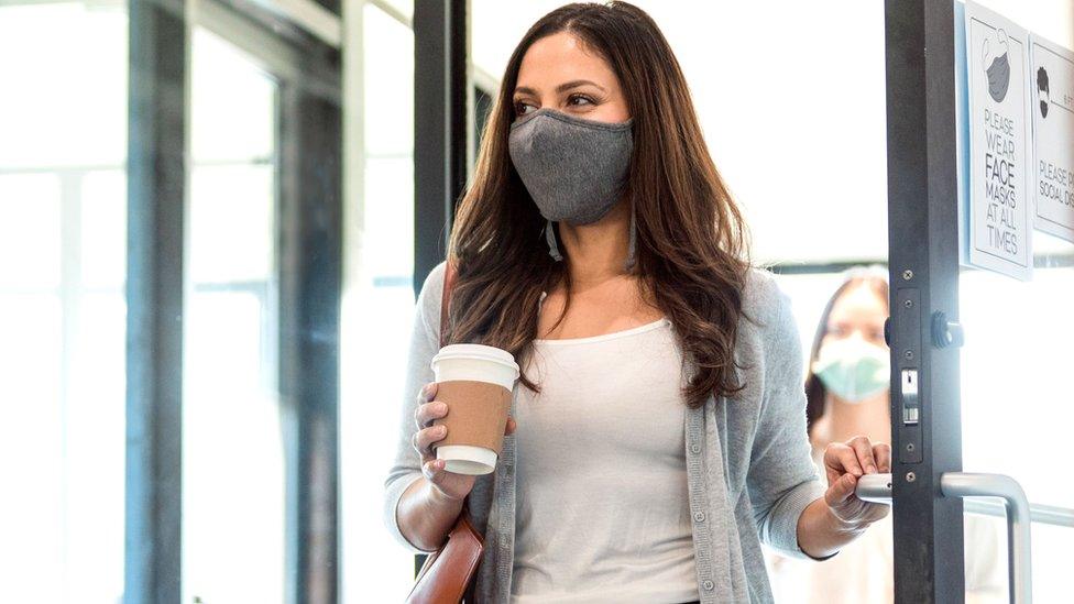 Woman returns to work in office