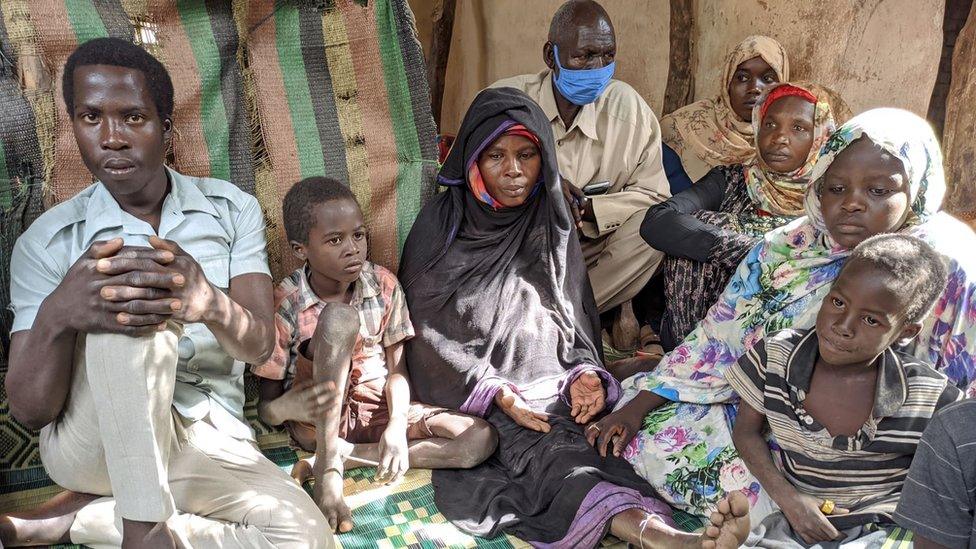 Khadiga Ahmede Ishag and family in Nertiti