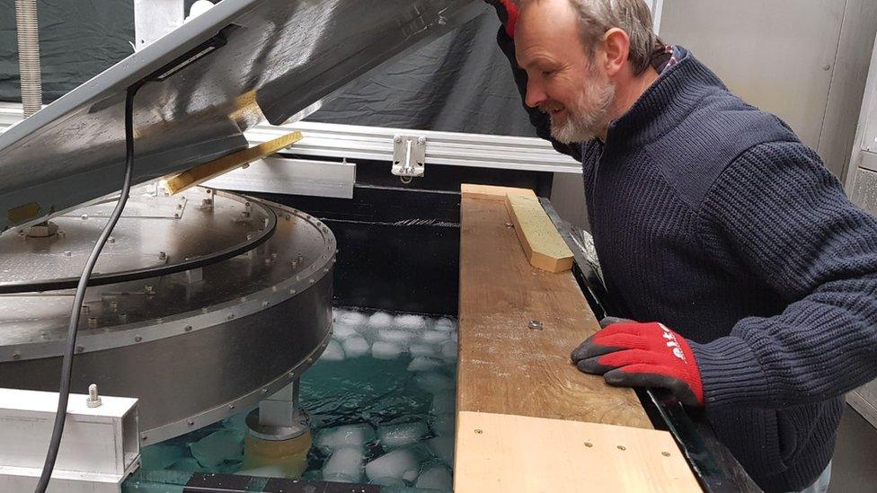 UEA researchers testing the boat