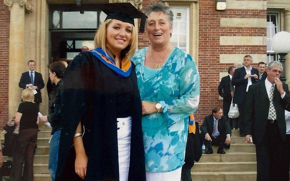 Rochelle and Shirley Bugg at Rochelle's graduation in 2007