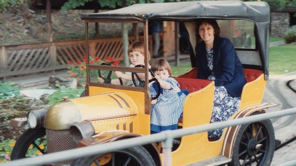 Holly Brockwell with mum and sibling