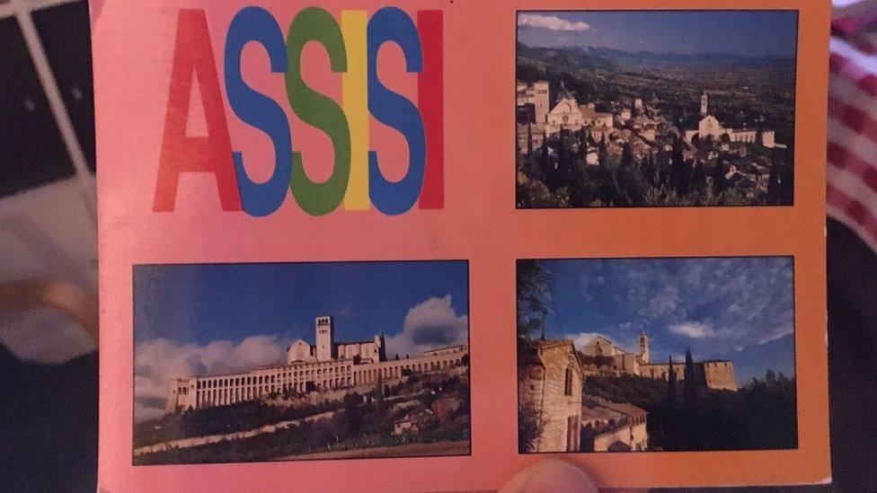 A postcard from the Italian town Assisi