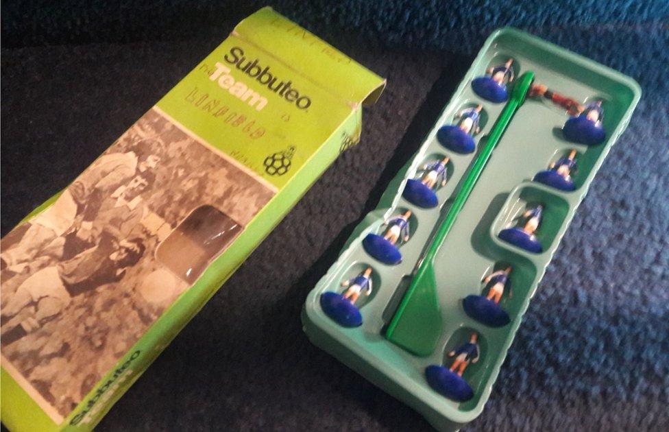 The Linfield Subbuteo Team...nearly