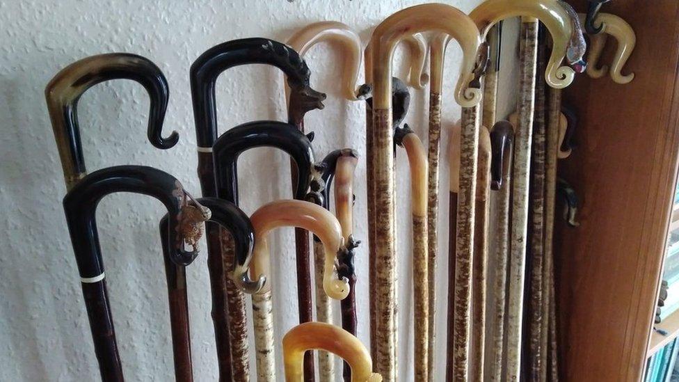 Some more of Dennis' walking sticks