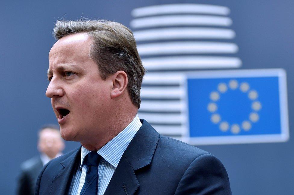 UK Prime Minister David Cameron in Brussels, 28 June