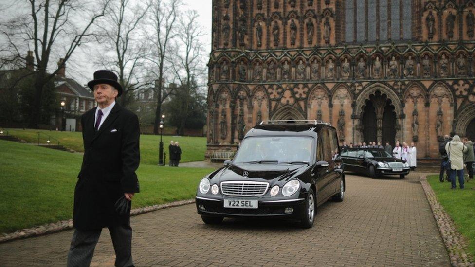 Jill Saward's funeral