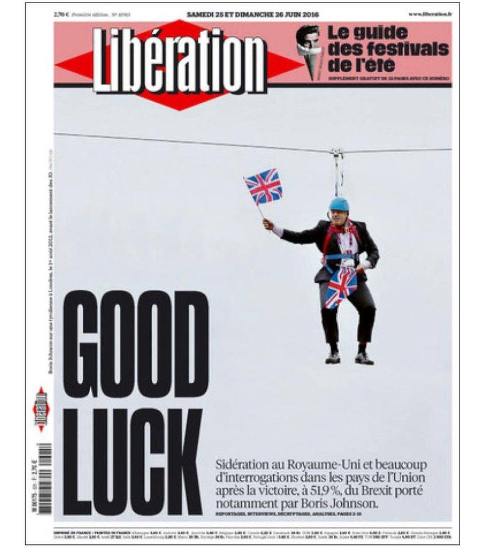 French newspaper Liberation's front page