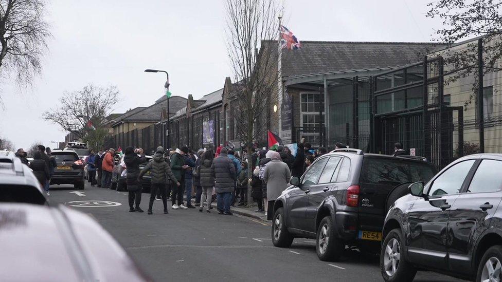 outside Barclay Primary School