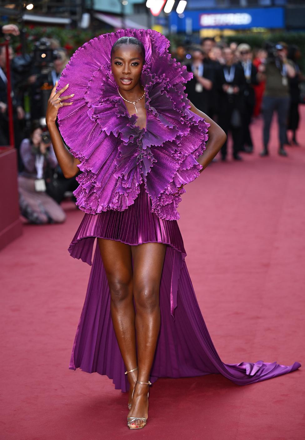 AJ Odudu attends Vogue World: London 2023 at Theatre Royal Drury Lane on September 14, 2023