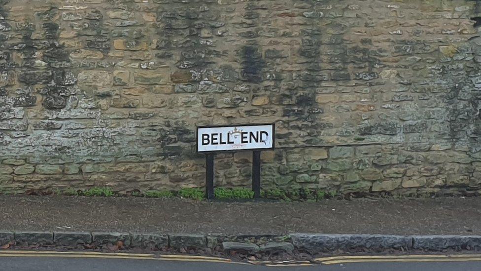 Bell End sign