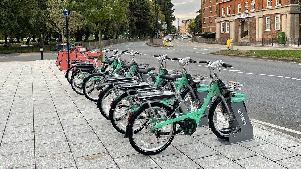 Some of the e-bikes in Southampton