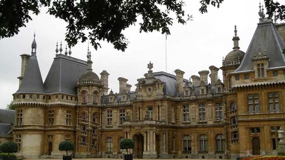 Front of Waddesdon Manor in Buckinghamshire