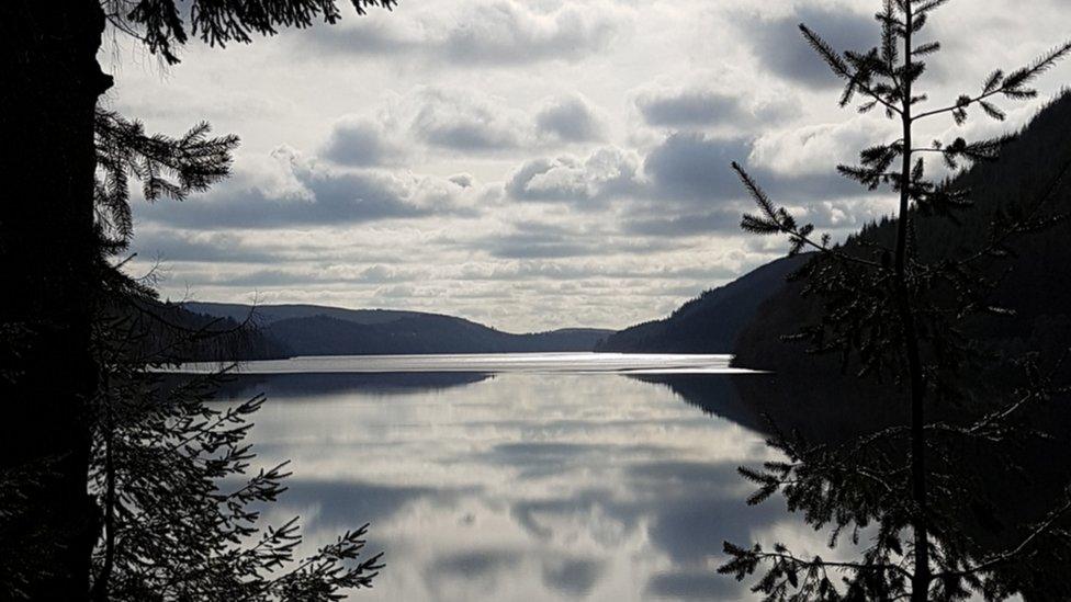 Cycling into the beyond: Nick Lawson took this snap of Lake Vyrnwy, in Powys, while on a bike ride.