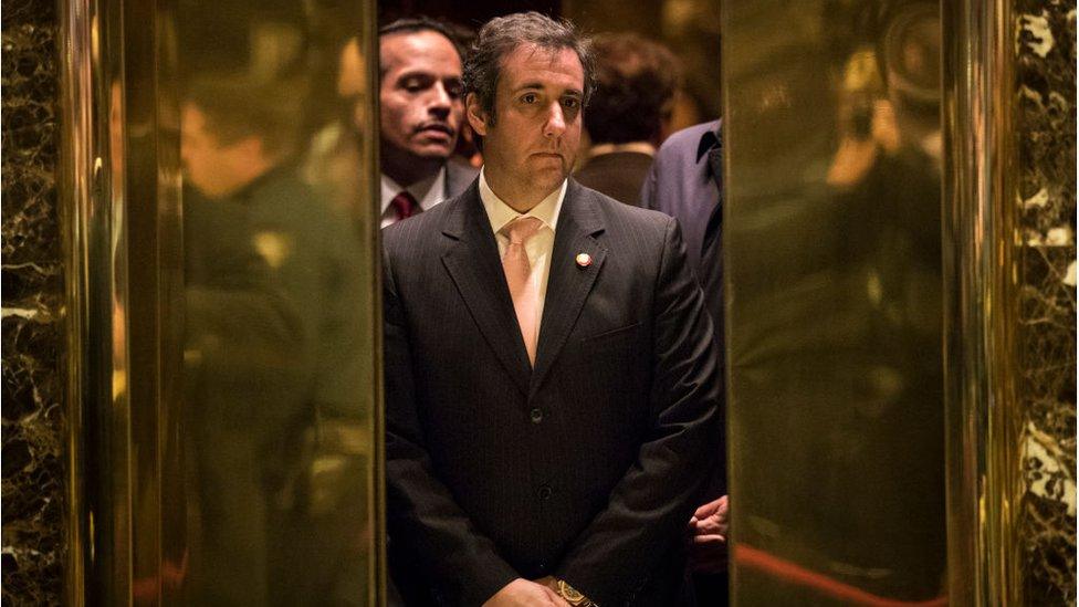 Michael Cohen, personal lawyer for President-elect Donald Trump, gets into an elevator at Trump Tower, December 12, 2016