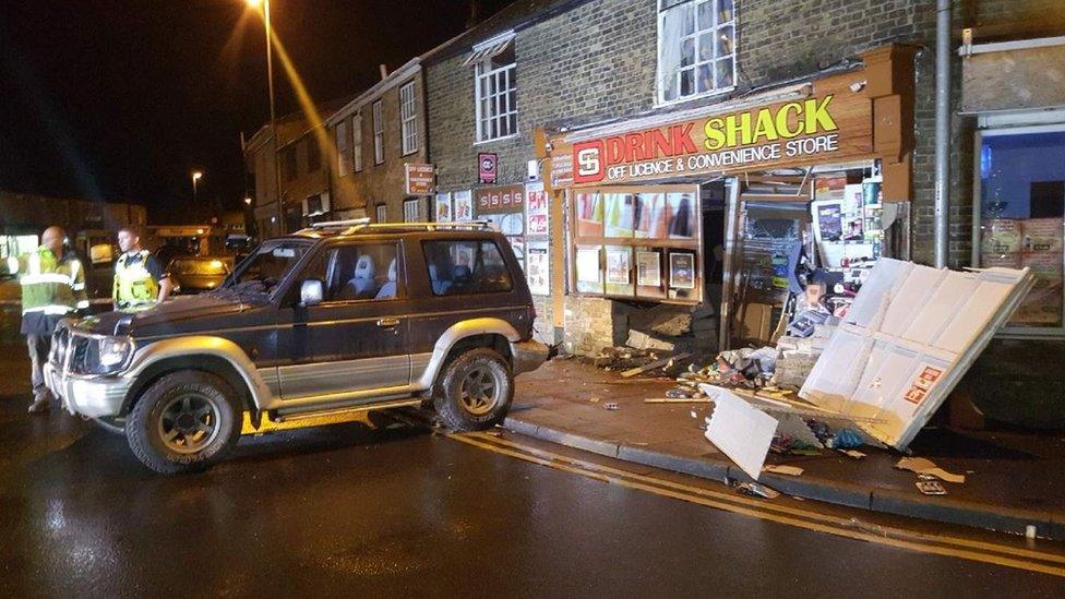 Shop after ram-raid attempt