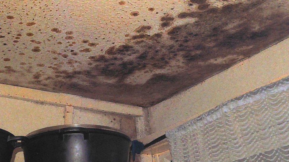 mould on Ishak flat's ceiling